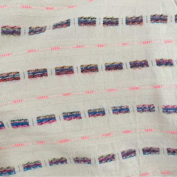 LOFT Riviera Women’s Textured Striped Embroidered Cotton Chino Shorts Size 4 - Picture 8 of 11